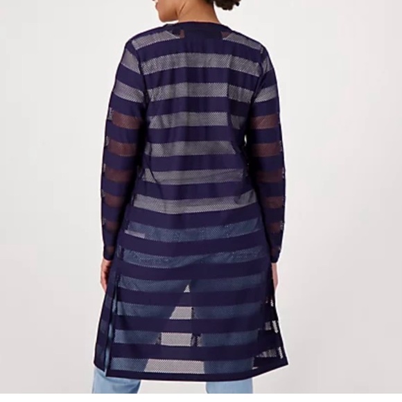 Studio Park x Jane Treacy Plus Knit Open Front Long Cardigan White 2X - Picture 7 of 7